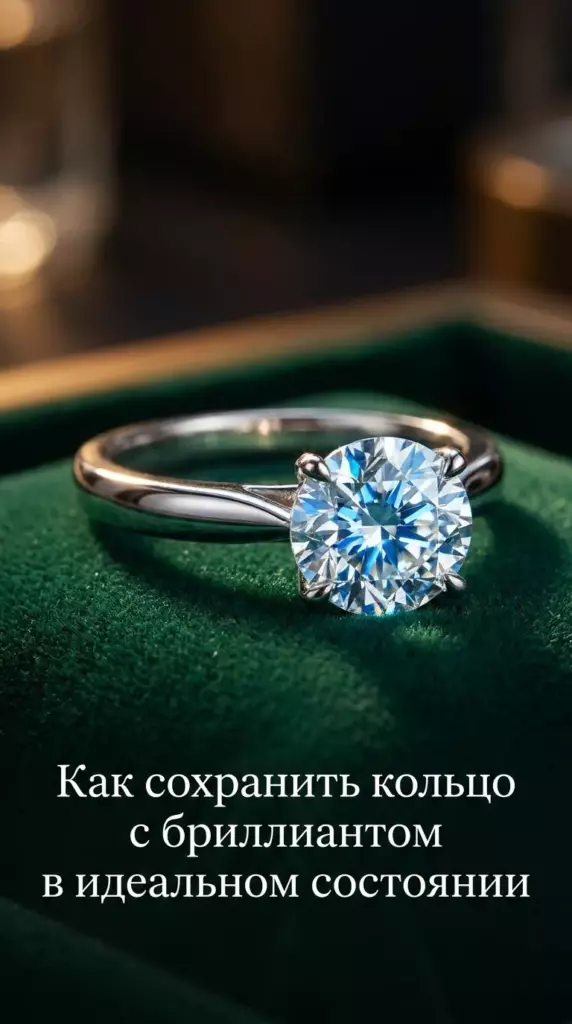кольцо с бриллиантом